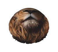 TYUMH Cuffia da doccia con stampa The Lion's Gaze, leggera, elastica, portatile, adatta per il bagno e la cura dei capelli