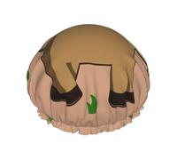 TYUMH Cuffia da doccia stampata con asino dei cartoni animati, leggera, elastica, portatile, adatta per il bagno e la cura dei