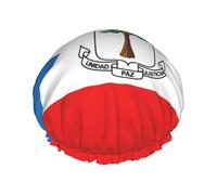 TYUMH Cuffia da doccia stampata con bandiera della Guinea Equatoriale, leggera, elastica, portatile, adatta per il bagno e la cura dei capelli