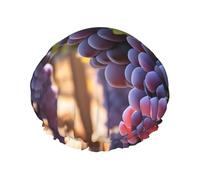 TYUMH Cuffia da doccia stampata con uva del deserto, leggera, elastica, portatile, adatta per il bagno e la cura dei capelli