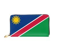 TYUMH Flag of Namibia Portafoglio lungo in pelle con 12 scomparti per carte e 3 tasche piene per contanti, progettato per le donne alla moda.