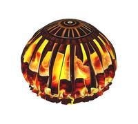 TYUMH Girando la fiamma Cuffia da doccia stampata, leggera, elastica, portatile, adatta per il bagno e la cura dei capelli