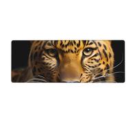 Tyumh Il leopardo dagli occhi profondi con base in gomma antiscivolo, tappetino per il mouse lavabile alla rinfusa comodo materiale resistente, portatile, design innovativo