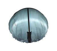 TYUMH Ombrello nero sotto la pioggia Cuffia da doccia stampata, leggera, elastica, portatile, adatta per il bagno e la cura dei capelli