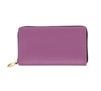 TYUMH Pochette lunga in pelle rossa uva tinta unita con 12 slot per carte e 3 tasche piene per contanti, progettato per le donne alla moda.
