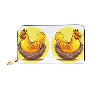 TYUMH Portafoglio lungo in pelle di pollo dorato con 12 scomparti per carte e 3 tasche complete per contanti, progettato per le donne alla moda.