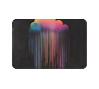 TYUMH Tappetino antiscivolo 40,6 x 61 cm colorato arcobaleno stampa pioggia antipolvere e durevole adatto per porta d'ingresso, soggiorno e bagno