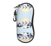 TYUMH White Snowy Mountains Custodia per occhiali in softshell, leggera e portatile, per riporre occhiali e occhiali da sole.