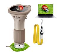 Tyunu Mikroskop, Tragbares Kindermikroskop, 1000-fachen Vergrößerung Digitales Microscope mit 2,0'' IPS-Bildschirm, Integrierten LED-Lichtern, fördert Neugier und Lernen (Braun)