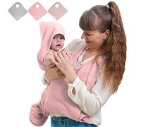 Tyuodna Asciugamano per bambini con cappuccio, asciugamano da bagno per bambini a mani libere, in cotone, morbido e assorbente, asciugamano per neonati, grembiule, regalo personalizzato per bambini e