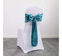 TYUrmiui Fiori per sedie, 10PCS Wedding Decoration Knots Supplies Banquet Back Decor Flower Bow Ribbon Satin Belt
