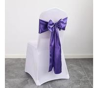 TYUrmiui Fiori per sedie, 10PCS Wedding Decoration Knots Supplies Banquet Back Decor Flower Bow Ribbon Satin Belt