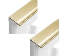 TYUrmiui Maniglie nascoste per armadi, Cabinet Handle Finger Edge Pull DrawerHandles Furniture Gate Knobs Gold 2 Pieces