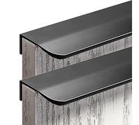 TYUrmiui Maniglie nascoste per armadi, Cabinet Handle Finger Edge Pull DrawerHandles Matte Black 2 Pieces