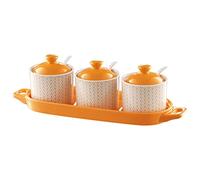 TYUrmiui Zuccheriera, Blue Sugar Bowl with Lid, Sugar Container Spice Jar, Sugar Salt Pot Seasoning Canister