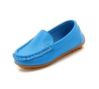 TYUSGH Mocassini da ragazza in pelle PU scarpe da scuola, blu cielo, 22 EU | Design classico senza lacci, suola flessibile antiscivolo, per scuola, feste e tutti i giorni