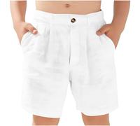 TYUSGH Pantaloncini corti in cotone e lino per ragazzi, casual, leggeri, bermuda estivi per bambini, pantaloncini da spiaggia larghi per atletica, per scuola, corsa, sport