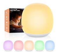 Tyute Night Light for Kids, Baby Light for Nursery with 8 RGB Colors Changing, Egg Night Light with 1H Timer & Touch Control, Soft BPA Free Portable Dimmable Night Lamp for Kids