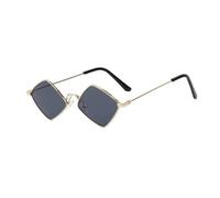 TYUVIVO Occhiali da sole poligonali alla moda da donna Occhiali da vista vintage irregolari con montatura piccola rombo Occhiali da sole retrò Occhiali da vista, D, Taglia unica