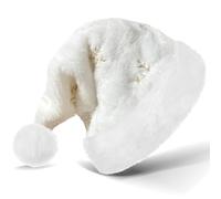 TYXJJ-BF Cappello di Natale per adulti, cappello di Babbo Natale, con paillettes dorate, caldo e spesso, per feste festive nel nuovo anno