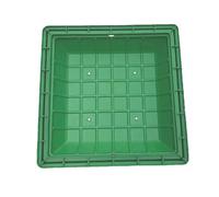 TYYCKJ Coperchio per Fossa settica - Coperchio per tombino Rotondo Stampato in 1 Pezzo e Telaio per ispezione fognaria Esterna Portatile 15,7x15,7 Pollici, Accessorio Decorativo per Prato