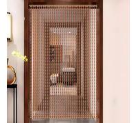 TYYCKJ Tenda di Perline di Legno a 21 Fili, divisorio per Porta sospeso Senza Trapano, Schermo di Perline di Cristallo per Finestra, Balcone o Arredamento per la casa, Tenda Decorativa di Facile in