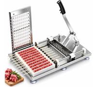 TYYZDM Kabob Maker Press, Macchina Manuale for Kebab A 10 Fori | Macchina For Spiedini Di Carne In Acciaio Inossidabile For Barbecue Di Montone, Pollo, Manzo E Satay