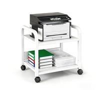 Tyzlup porta stampante Supporto Stampante Sotto Scrivania Per Ufficio Casa, Carrello 2 Ripiani Per Studio E Divano, Tavolo Stampante Piccoli Spazi Con Mensola(15.7x12.6x14in/40x32x35.5cm)