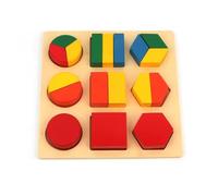 tyzqsm Materiali Montessori Forme Geometriche in Legno per Aiuto, Sviluppo della Matematica e STEM nella Scuola Materna