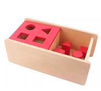 tyzqsm Scatola Montessori per la permanenza dell'oggetto, Inserire Il Coperchio Scorrevole nella Scatola Giocattoli per l'educazione della Prima Infanzia,Geometry