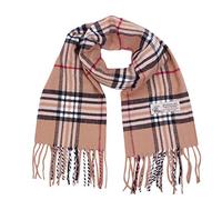 TZ Promise Plaid Cashmere Feel Classic Soft Lussuosa Sciarpa Invernale Per Uomo Donna, marrone chiaro, taglia unica