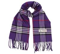 TZ Promise Plaid Cashmere Feel Classic Soft Lussuosa Sciarpa Invernale Per Uomo Donna, Viola, taglia unica