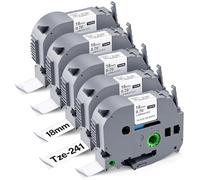 TZe-241 - Nastro laminato compatibile con Brother P-touch, 18 mm