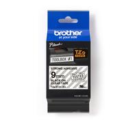 P-TOUCH TZES121 - Nastro laminato, adesione extra forte, nero su trasparente, 9 mm