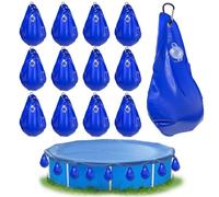 TZEKING 12 Pezzi Borsa per Pesi da Piscina,Sacchi Appesi per Teli per Piscine a Tenuta Stagna,con Ganci Borse per L'Acqua di Copertura Della Piscina,per l'inverno, Pesi,Chiusura per Piscina Res