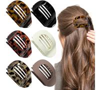 TZEKING 6 Pezzi Mollettone Capelli Donna,Mollettone Antiscivolo,Fermaglio donna Elegante,Ciappo Capelli Donna Forti e Antiscivolo,Pinze per Capelli Elegante,Francese Accessori Adatto a Ragazze