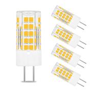 TZHILAN, Lampadine a LED 4W GY6.35 AC DC 12V JC Attacco Bi-Pin Equivalenti a 40 W, Lampadina Alogena Di Ricambio, Luce Bianca Calda 3000K Confezione Da 5 Pezzi
