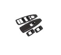 TZIUSFAC Per X1 F48 X2 F47 2016-2020 Car Styling ABS Chrome Car Window Lift Switch Frame Trim Copertura Adesivo Interno(fibra di carbonio)