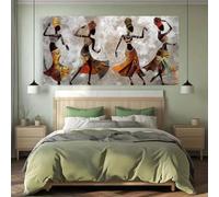 TZKBDMA Poster su tela - Opera d'arte mistica con lucciole nella foresta, decorazione murale orizzontale moderna con lucciole nere (20x40 cm/senza cornice)