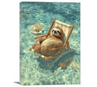 TZKRWRH Stampe e Quadri su Tela, Immagine Pittura Tela Wall Art Tempo libero per gli animali Abstrake Quadro Bagno, Murale Tela Wall Art per Home Decor(blu 48)-30x45cm Incorniciato