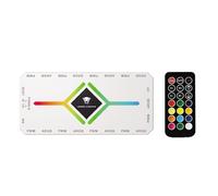TZMRIT 2 in 1 ARGB PWM Fan Hub con controller, 9 connettori per fan PWM a 4 pin, 9 porte ARGB da 5 V, base magnetica e alimentazione SATA 18, hub RGB con velocit¨¤ regolabile