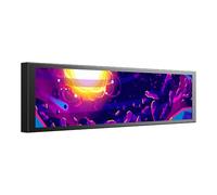 TZMRIT 9.16 Inch Universal LCD Screen Display for PC, Customizable ARGB Frame, Temperature Display Panel, Mini Monitor, with Preset & DIY Themes for Gaming PC Case/CPU Cooler (BK)