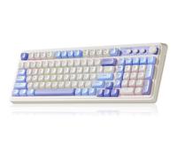 TZMRIT Aula S99 Tastiera da Gioco, Tastiere Wireless per Computer, Tri-Mode Bluetooth/2.4GHz/USB-C Tastiera Personalizzata con Tasti Numerici, Retroilluminazione RGB, Tasto Media (Blu)