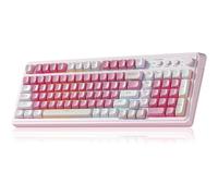TZMRIT Aula S99 - Tastiera da gioco wireless per computer, tri-mode Bluetooth/2,4 GHz/USB-C, tastiera cremosa personalizzata con tastierini numerici, retroilluminazione RGB, pulsante multimediale