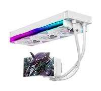 TZMRIT CA360 ARGB AIO 360 mm AIO Schermo curvo AMOLED da 6,67" Effetto anamorfico 3D Regolabile Raffreddamento ad acqua AIO 360 mm, 320 W TDP, per Intel LGA 1851/1700 AMD AM5/AM4 (WH)