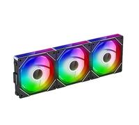 TZMRIT Interstellar-V1 Reverse Flow Daisy Chain RGB UNI Ventilatore PC 120 mm 3 pezzi 2000 RPM/58.36CFM Specchio infinito 5V3PIN ARGB e 12V4PIN PWM Ventilatore Nero
