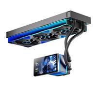 TZMRIT PF360 Aio Water Cooling 360 mm with 5.5 Inch LCD Magnetic Screen Display, All-in-One ARGB Infinity Mirror 2000 RPM PWM Fan, for AM4/AM5 & Intel LGA1851/1700 (Black)