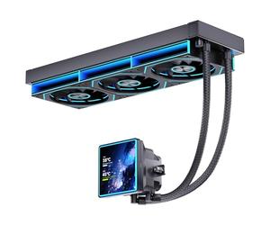 TZMRIT PF360-SE Aio Water Cooling 360 mm with 4 Inch LCD Screen Display, ARGB Infinity Mirror 2000 RPM PWM Fan, for AM4/AM5 & Intel LGA1851/1700 (Black)