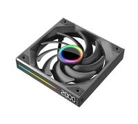 TZMRIT ST-ALL-IN-ONE ARGB PC Fan,Single Frame Fan Unit with Speed Display (1, BK, AL)