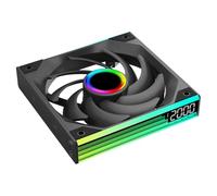 TZMRIT ST-ALL-IN-ONE ARGB PC Fan,Single Frame Fan Unit with Speed Display (1, BK, Infinite Mirror)